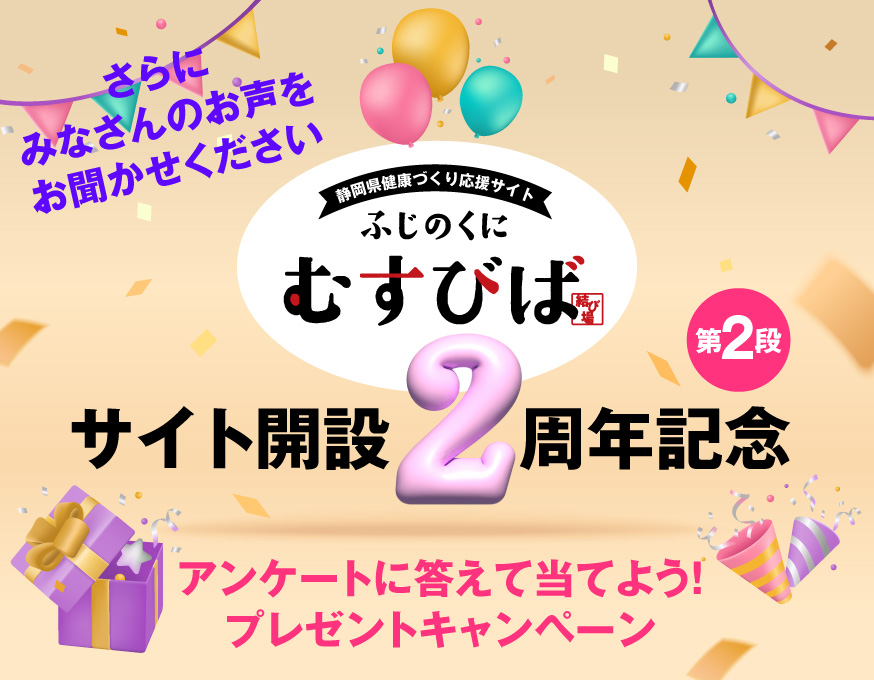 サイト開設2周年記念アンケートでプレゼントキャンペーン